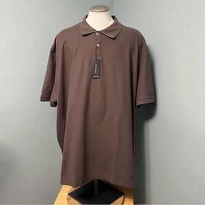 BRITCHES brown ultimate polo short sleeve shirt Mens size 5XT NWT